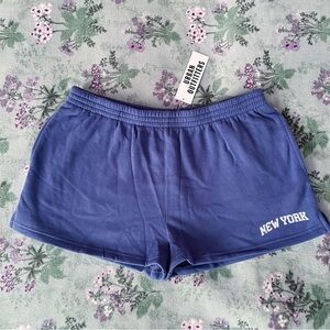 Urban Outfitters New York Navy Blue Sweat Shorts